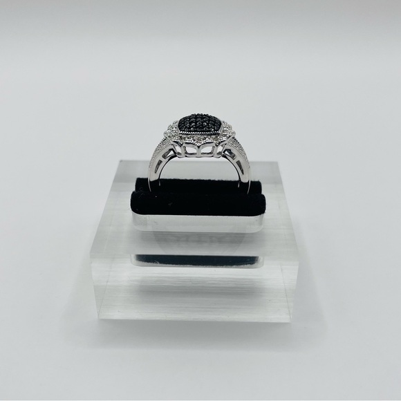 Rhodium Plated Diamond Accented Ring - Picture 3 of 7